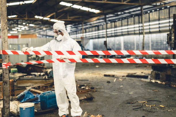 Professional Biohazard Cleanup technician working in Winchester, MO